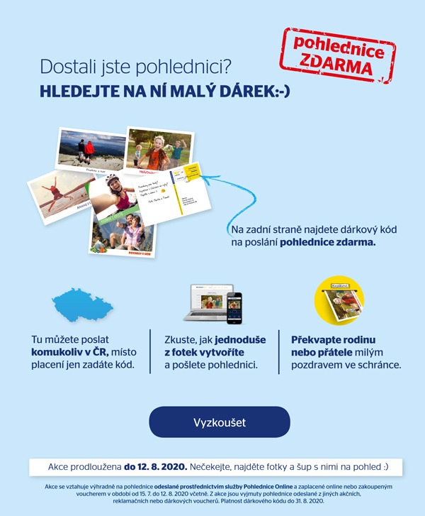 Pošlete pohlednici Pošlete pohlednici