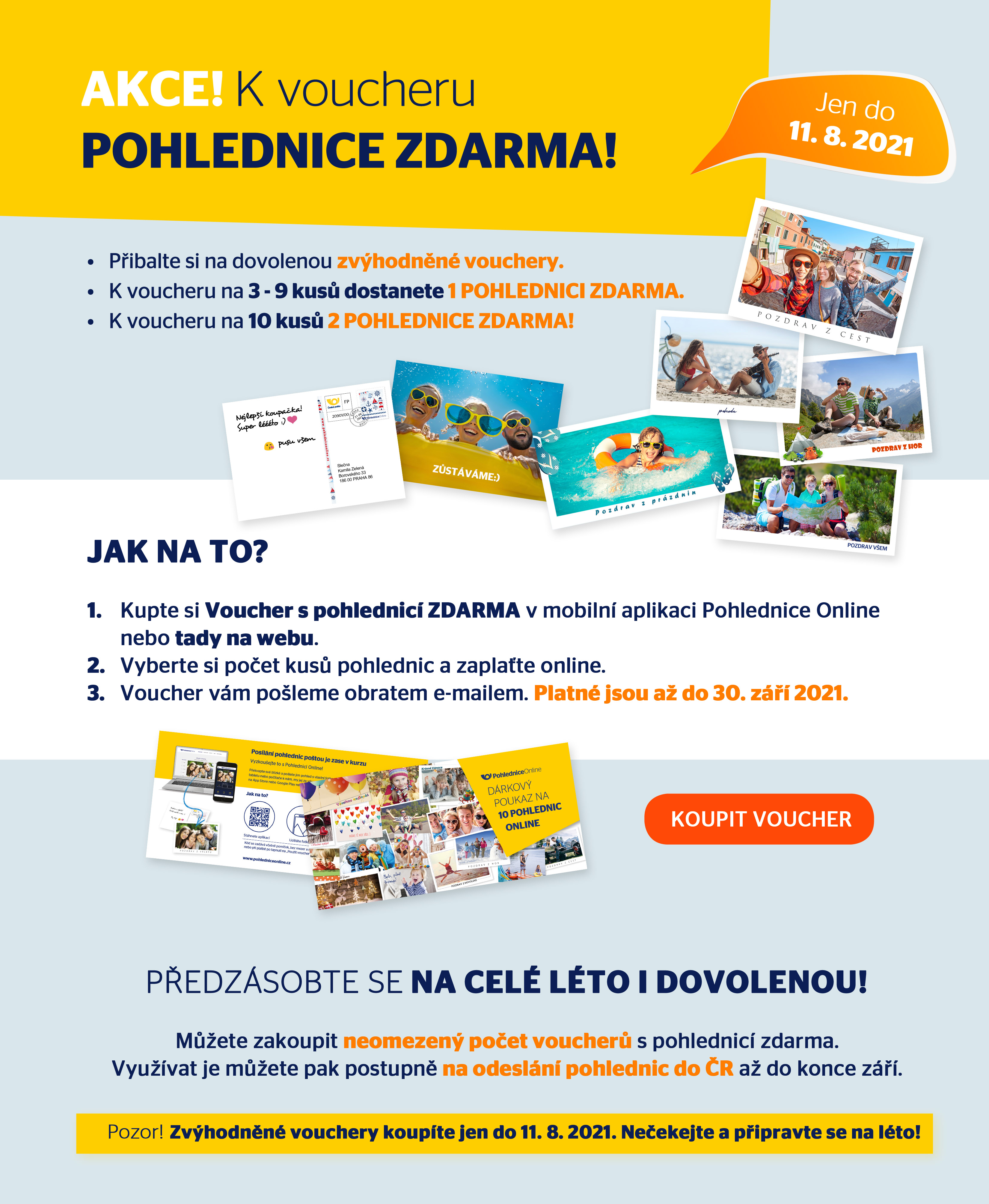AKCE! Pohlednice ZDARMA! AKCE! Pohlednice ZDARMA!